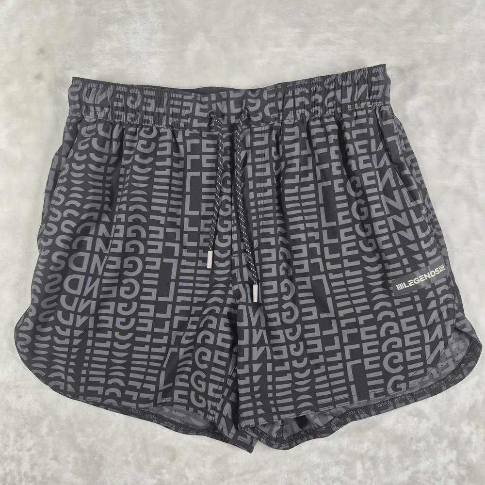 Legends Luka Shorts Men's Medium Black 5" Inseam Unlined AOP Athletic Gym Run